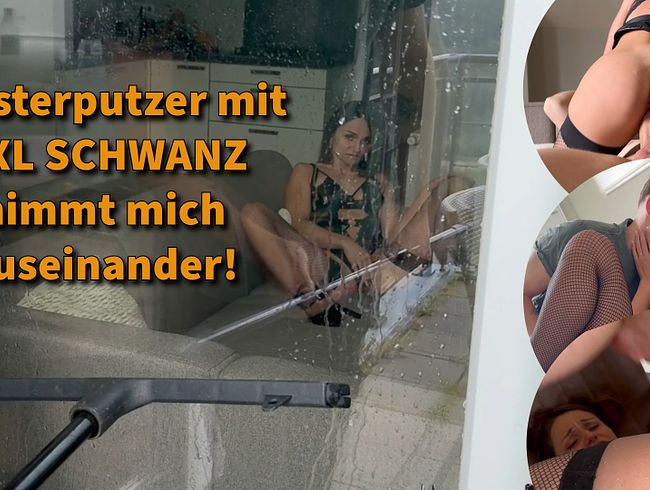 MonaMystery: Eigentlich wollte er nur die Fenster Putzen, aber sein Schwanz macht mich geil