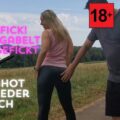 Gratisfick bei AnnabelMassina! Er schleppt mich ab & spritzt auf meinen Leder Arsch!