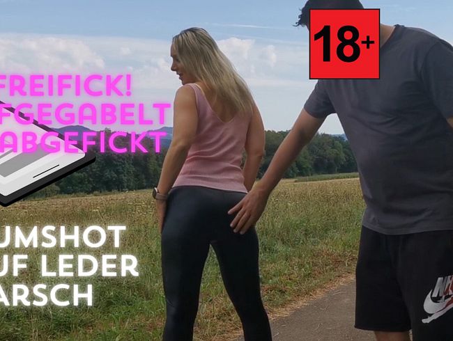 Gratisfick bei AnnabelMassina! Er schleppt mich ab & spritzt auf meinen Leder Arsch!