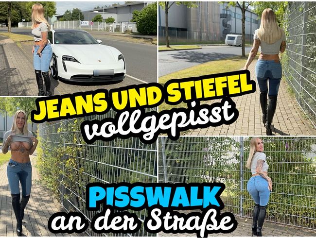 (Lara-Cum-Kitten) Spaziergang mit vollgepisster Jeans