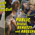 Sissybenutzung mit TV-Helena-Kimberly! Öffentlich in der Stadt abgespritzt