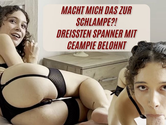 Bin ich jetzt eine Schlampe? LINA LYNN belohnt den Spanner mit einem geilen Fick